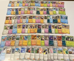 Pokemon Cards Lot. 100+ Card Lot! Lot #157 . Bulk Lot. Starts At A Low Price! - Image 1
