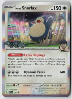 Hop's Snorlax - (Prerelease) 184 - S&V Promo Cards Holo - PTCG - DAMAGED - Image 1