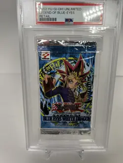 Yu-Gi-Oh! Legend of Blue-Eyes White Dragon Booster PSA 8 Foil Pack 2002 - Image 2