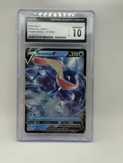 CGC 10 gem mint Greninja V 073/264 Fusion Strike 2021 Pokemon Card - Image 1