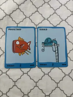 Pokenot Magictarp (Magikarp) and Gerald (Gyarados) Pokemon fan art card - Image 1