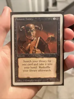 Magic the Gathering Revised Edition Demonic Tutor Sorcery Light Play Condition - Image 1
