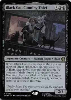 Black Cat, Cunning Thief - FOIL - R Marvel's Spider-Man 52 - MTG - Image 1