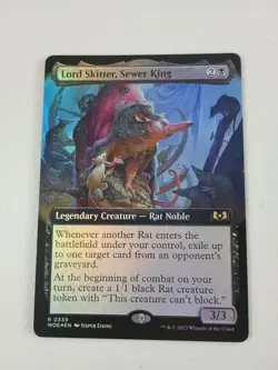 MTG Lord Skitter, Sewer King ~ Extended Art Foil Magic The Gathering Rat NM - Image 1