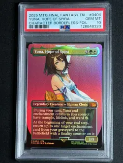 MTG Final Fantasy Borderless Foil Yuna Hope of Spira PSA 10 GEM MINT SP MYTHIC - Image 1