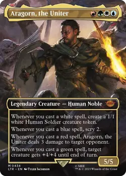 FOIL Aragorn, the Uniter (Borderless) - Universes Beyond: The Lord of the Rings - Image 1