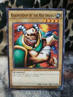 Yugioh Card Rhaimundos Of The Red Sword AP08-EN014 Common Promo Edition LP Pack - Image 1