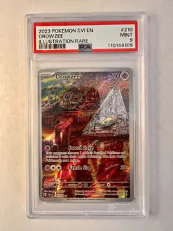 Pokemon Drowzee 210/198 Scarlet & Violet Base Set Illustration Rare MINT PSA 9 - Image 1