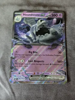 Houndstone EX 102/197 Double Rare Obsidian Flames Pokemon TCG Pack Fresh NM 2023 - Image 1