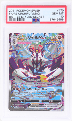 2021 Pokemon Sword and Shield Battle Styles Urshifu Vmax Secret Rare PSA 10 - Image 1