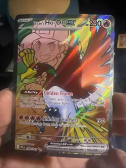 Pokemon TCG Ethan's Ho-Oh EX 209/182 Full Art, Destined Rivals - Image 1