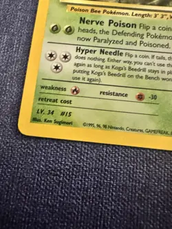 Pokemon TCG Koga's Beedrill Gym Challenge 9 Unlimited Holo Rare - Image 2