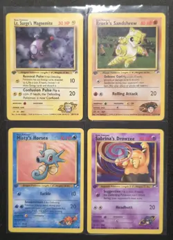 Vintage Pokemon TCG 1st Edition Gym Heroes Lot Of 4 LP-MP - Image 1