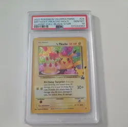 2021 POKEMON CELEBRATIONS CLASSIC COLLECTION #24 BIRTHDAY PIKACHU-HOLO PSA 10 - Image 1