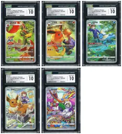 Pokemon CGC 10*5 GEM MINT Eevee & Flareon 2024 CSGC S.Chinese - Image 1