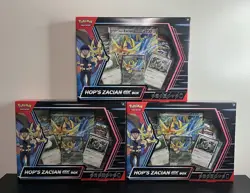 *NEW* Pokemon TCG: Lot Of 3 Hop's Zacian ex Box New Sealed x3 IN HAND - Image 1