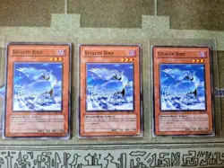 YUGIOH TCG 3X STEALTH BIRD IOC-068 COMMON UNLIMITED EDITION 1996 - Image 1