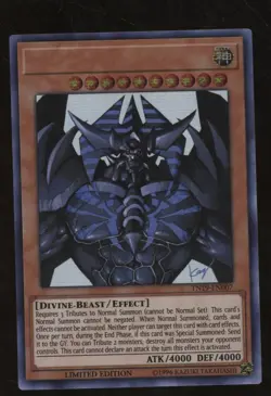 Yu-Gi-Oh! Gold Sarcophagus Tin #TN19-EN007 Obelisk the Tormentor No Name Error - Image 1