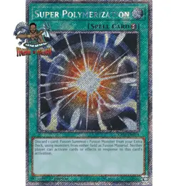 Yugioh! 1x Super Polymerization RA03-EN053 Platinum Secret Rare 1st Ed NM - Image 1