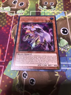 Yugioh Advanced Crystal Beast Amethyst Cat BLCR-EN011 Secret 1st Ed Near Mint - Image 1