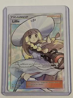 Pokemon TCG Lillie Full Art Holo Ultra Rare Card 147/149 Sun & Moon Base Set - Image 1