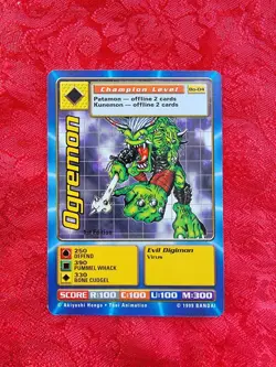 Bandai Digimon Trading Card Series 1 Ogremon Bo-04 1st Edition - Image 1