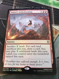 Zendikar Rising - Holo Nahiri’s Lithoforming Rare - Pack Fresh - 1 Card - Image 3