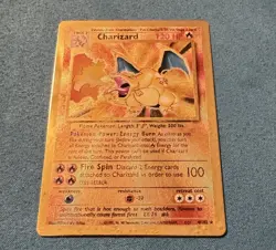 Pokemon Celebrations Gold Metal Charizard Card 4/102 Premium Collection - Image 1