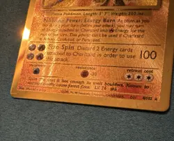 Pokemon Celebrations Gold Metal Charizard Card 4/102 Premium Collection - Image 4