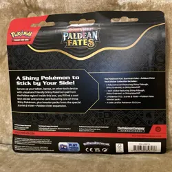 Paldean Fates Pokemon Card TCG 3 Booster Pack Tech Sticker Greavard New Sealed - Image 2