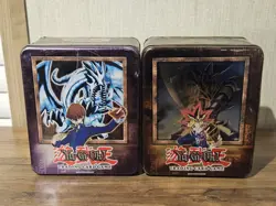 Vintage (Yu Gi Oh Trading Card Game Tins Only Lot Of 3 Blue-Eyes, Yugi, Kaiba - Image 2