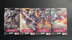 GUNDAM CARD GAME Dual Impact Sleeved Booster Packs x 4 Sealed - GD02 English NEW - Image 1