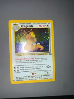 Pokemon TCG Dragonite Holo Rare Card 4/62 Fossil 1999 LP Condition - Image 1