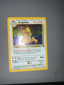 Pokemon TCG Dragonite Holo Rare Card 4/62 Fossil 1999 LP Condition - Image 3