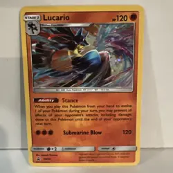 💥 Lucario SM54 Sun & Moon Ultra Rare Holo Promo Pokemon Card 2017 - Image 1