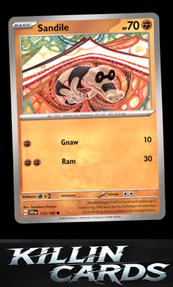 Sandile - 115/198 115/198 Pokemon Common SV01: Scarlet & Violet Base Set Card NM - Image 1