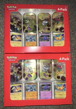 Pokemon 151 4 Mini Tins + 4 Promo Cards Sam’s Club - 2x Lot! Brand New! - Image 1
