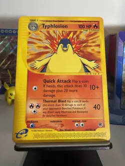 Pokemon Expedition Base Set Typhlosion Card 64/165 Non-Holo Rare - Image 1