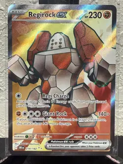 Pokemon TCG Regirock EX Full Art Ultra Rare Holo Card 214/182 Destined Rivals - Image 1