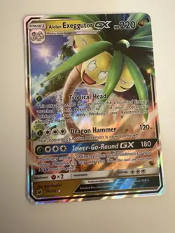 Pokemon TCG Alolan Exeggutor GX Holo Ultra Rare Card Crimson Invasion 74/111 - Image 1