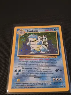 Pokemon TCG Blastoise Base Set Holo Rare Card 2/102 Italian NM/M with swirl - Image 1