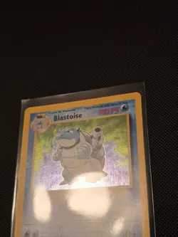 Pokemon TCG Blastoise Base Set Holo Rare Card 2/102 Italian NM/M with swirl - Image 3