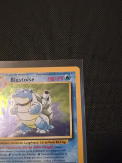 Pokemon TCG Blastoise Base Set Holo Rare Card 2/102 Italian NM/M with swirl - Image 5