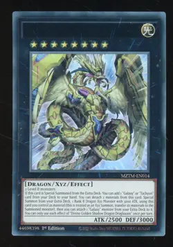 Yu-Gi-Oh! MZTM-EN014 Divine Golden Shadow Dragon Dragluxion Misprint #4 - Image 1
