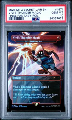 2025 MTG SECRET LAIR DROP #1871 VIVI'S THUNDER MAGIC PSA 10 - Image 1