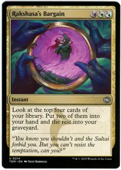 Rakshasa's Bargain - 0214 - Tarkir Dragonstorm - MTG - NM/M - Image 1
