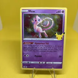 Mew Holo 11/25 Celebrations Pokemon TCG Single Card ENGLISH NM - Image 1
