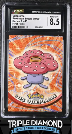 1999 Topps Pokemon Series 1 #45 Vileplume First Print CGC 8.5 NM-MT+ J775 - Image 1