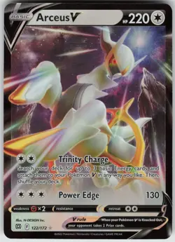 Arceus V 122/172 Ultra Rare SWSH09: Brilliant Stars Pokemon NM - Image 1