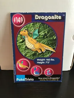 Dragonite #149 Pokemon Burger King Promo PokeTrivia - Image 1